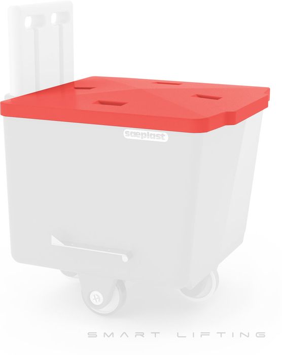 FBLID-R // Flurobin Lid, red PE, close-fit