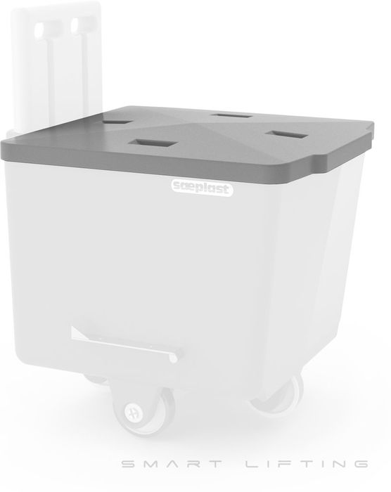 FBLID-S // Flurobin Lid, silver PE, close-fit