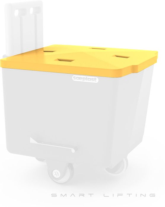 FBLID-Y // Flurobin Lid, yellow PE, close-fit