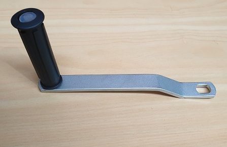 Winch Handle, galv steel, with black plastic handgrip (EZ series)