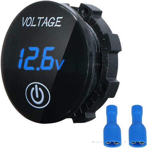 Voltmeter, 12-24VDC LED display battery monitor
