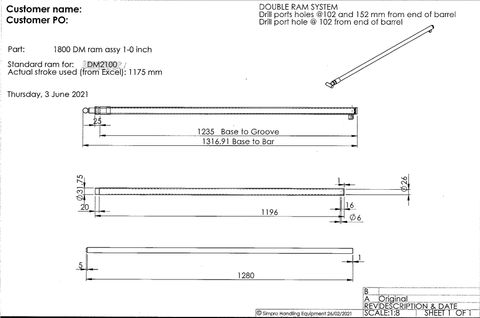 Dumpmaster Hydraulic Rams