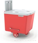 FB200-R // Flurobin 200L meat cart, red PE/PE/PE, bevel face