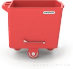 FB200-R // Flurobin 200L Red, triple-layer PE, bevel face