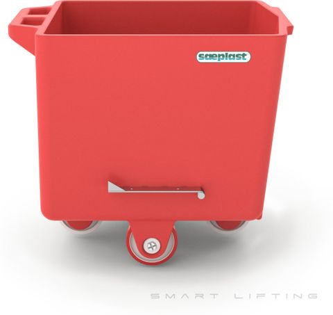 FB200-R // Flurobin 200L Red, triple-layer PE, bevel face