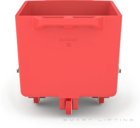 FB200-R // Flurobin 200L meat cart, red PE/PE/PE, bevel face