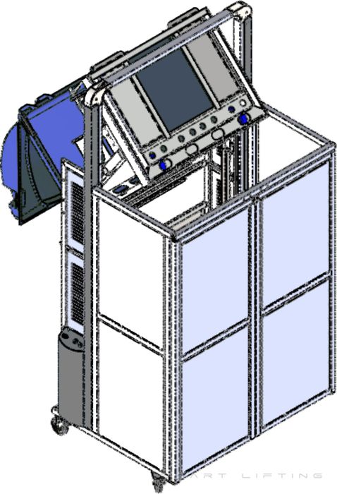 MDS1800-B // MegaDumper SS 1800mm bin lifter for 80L-1100L wheelie bins, 24V/40Ah battery