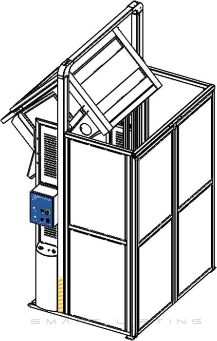 MDS1500M-B // MegaDumper SS 1500mm bin lifter for ~1000x1200mm bulk bins, 24V/40Ah battery