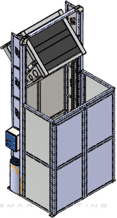 MDS2400M-B // MegaDumper SS 2400mm bin lifter for ~1000x1200mm bulk bins, 24V/40Ah battery