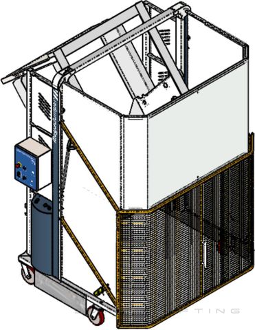 MD0900M-B // MegaDumper 900mm bin lifter for ~1000x1200mm bulk bins, 24V/40Ah battery