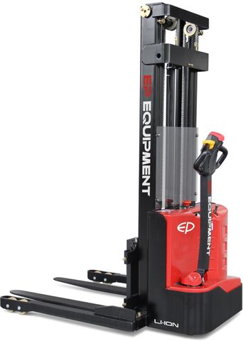 ES10-22DML-3000 // SME 1.0t straddle stacker with 2.0kWh LFP battery and 3.0m duplex mast