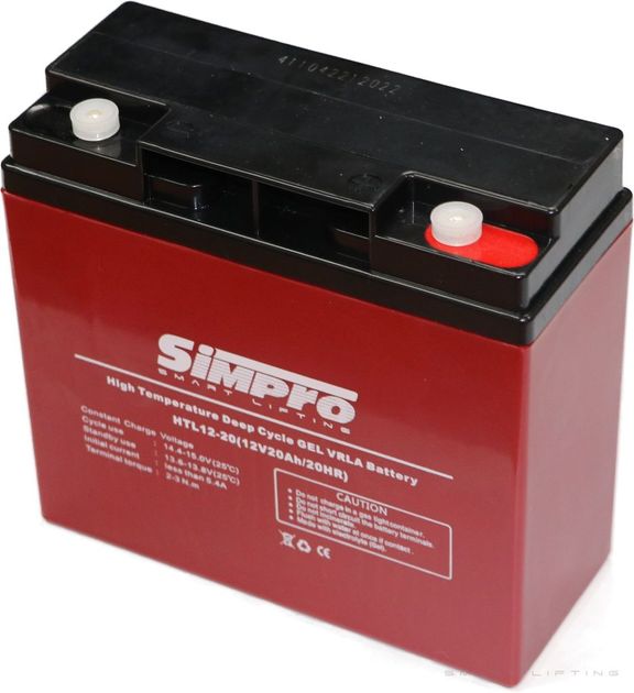 Battery, 12V/20Ah, GEL // Simpro