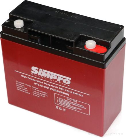 Battery, 12V/20Ah, GEL (Simpro HTL12-20) (MT/DM/MD series)