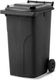 MGB240-KK // Simpro 240L Wheelie Bin, Black HDPE, with 2x 200mm outset wheels