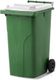MGB240-GW // Simpro 240L Wheelie Bin, Green/White HDPE, with 2x 200mm outset wheels