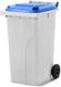 MGB240-WB // Simpro 240L Wheelie Bin, White/Blue HDPE, with 2x 200mm outset wheels