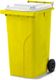 MGB240-YW // Simpro 240L Wheelie Bin, Yellow/White HDPE, with 2x 200mm outset wheels
