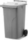 MGB240-SW // Simpro 240L Wheelie Bin, Silver/White HDPE, with 2x 200mm outset wheels