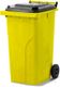 MGB240-YK // Simpro 240L Wheelie Bin, Yellow/Black HDPE, with 2x 200mm outset wheels