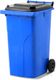 MGB240-BK // Simpro 240L Wheelie Bin, Blue/Black HDPE, with 2x 200mm outset wheels