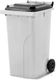 MGB240-WK // Simpro 240L Wheelie Bin, White/Black HDPE, with 2x 200mm outset wheels