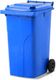 MGB240-BB // Simpro 240L Wheelie Bin, Blue HDPE, with 2x 200mm outset wheels