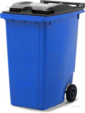 MGB360-BK // Simpro 360L Blue/Black Wheelie Bin, HDPE, with 2x 200mm inset wheels