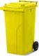 MGB240-YY // Simpro 240L Wheelie Bin, Yellow HDPE, with 2x 200mm outset wheels