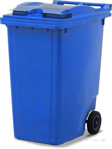 MGB360-BB // Simpro 360L Wheelie Bin, Blue HDPE, with 2x 200mm inset wheels