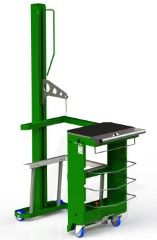 FC-RU // Foodcap Retail Unloader, 12V/21Ah battery, hydraulic operation, powdercoated mild steel