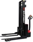 ES10-22DM-3000 // SME 1.0t straddle stacker with 2.5kWh AGM battery and 3.0m duplex mast