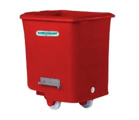 FB300R // Flurobin 300L Red ingredient bin, DIN9797, triple-layer insulated PE