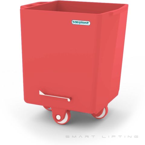 FB300-R // Flurobin 300L Red, triple-layer PE, bevel face