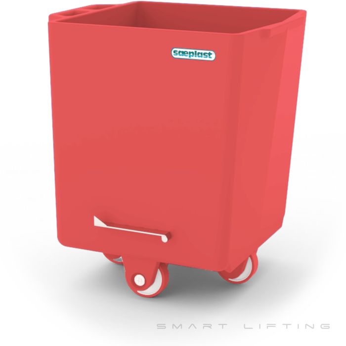 FB300-R // Flurobin 300L Red, triple-layer PE, bevel face