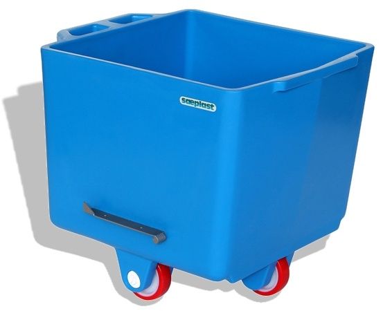FB200B // Flurobin 200L Blue ingredient bin, DIN9797, triple-layer PE