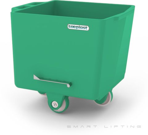 FB200-G // Flurobin 200L Green, triple-layer PE, bevel face