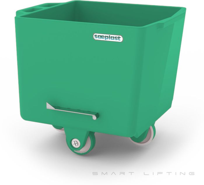 FB200-G // Flurobin 200L Green, triple-layer PE, bevel face