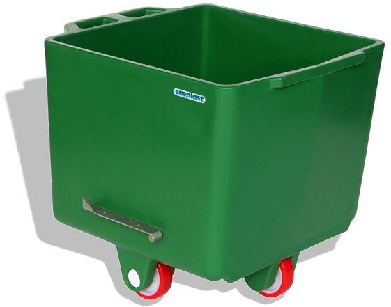 FB200G // Flurobin 200L Green ingredient bin, DIN9797, triple-layer PE