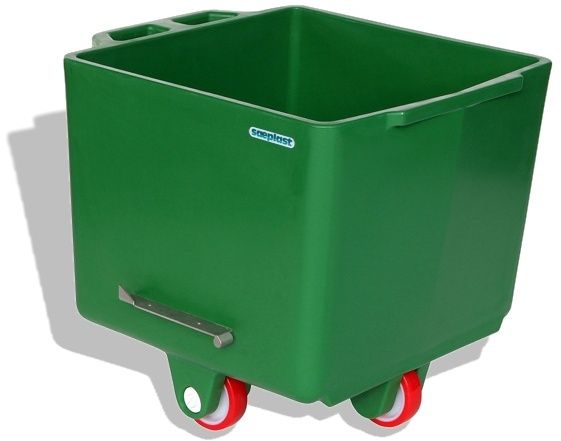 FB200G // Flurobin 200L Green ingredient bin, DIN9797 compliant, triple-layer PE