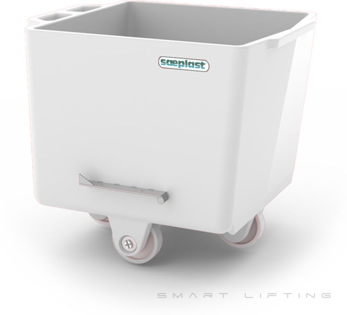 FB200-W // Flurobin 200L White, triple-layer PE, bevel face