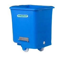 FB300B // Flurobin 300L Blue ingredient bin, DIN9797 compliant, triple-layer insulated PE