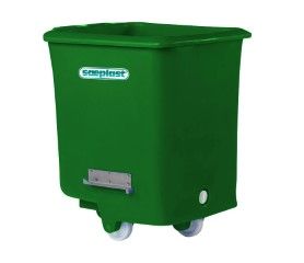 FB300G // Flurobin 300L Green ingredient bin, DIN9797 compliant, triple-layer insulated PE