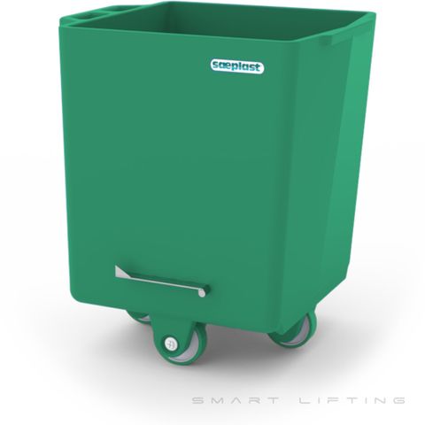 FB300-G // Flurobin 300L Green, triple-layer PE, bevel face