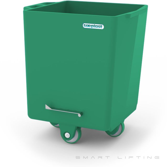 FB300-G // Flurobin 300L Green, triple-layer PE, bevel face