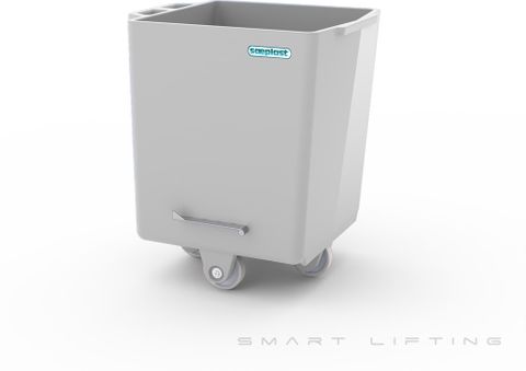 FB300-W // Flurobin 300L meat cart, white PE/PE/PE, bevel face