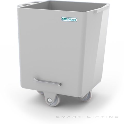 FB300-W // Flurobin 300L White, triple-layer PE, bevel face