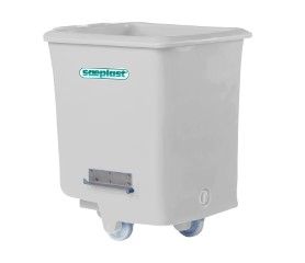 FB300W // Flurobin 300L White ingredient bin, DIN9797, triple-layer insulated PE