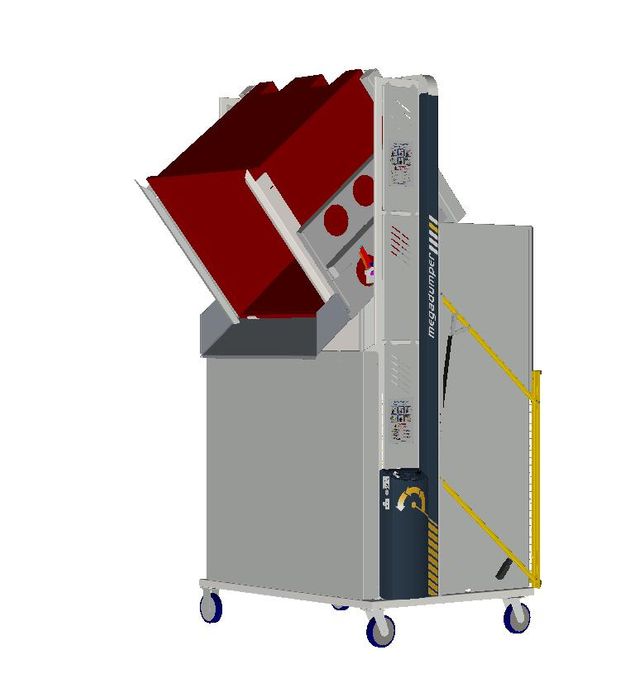 MD1800N-3 // MegaDumper 1800mm bin lifter for ~1200x1200mm bulk bins, 400V 3-ph mains