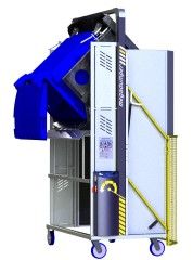 MD1500S-B // MegaDumper 1500mm bin lifter for 80L-660L wheelie bins, 24V/40Ah battery