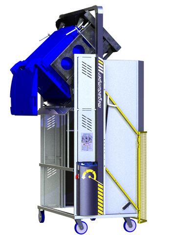 MD2100S-3 // MegaDumper 2100mm bin lifter for 80L-660L wheelie bins, 400V 3-ph mains